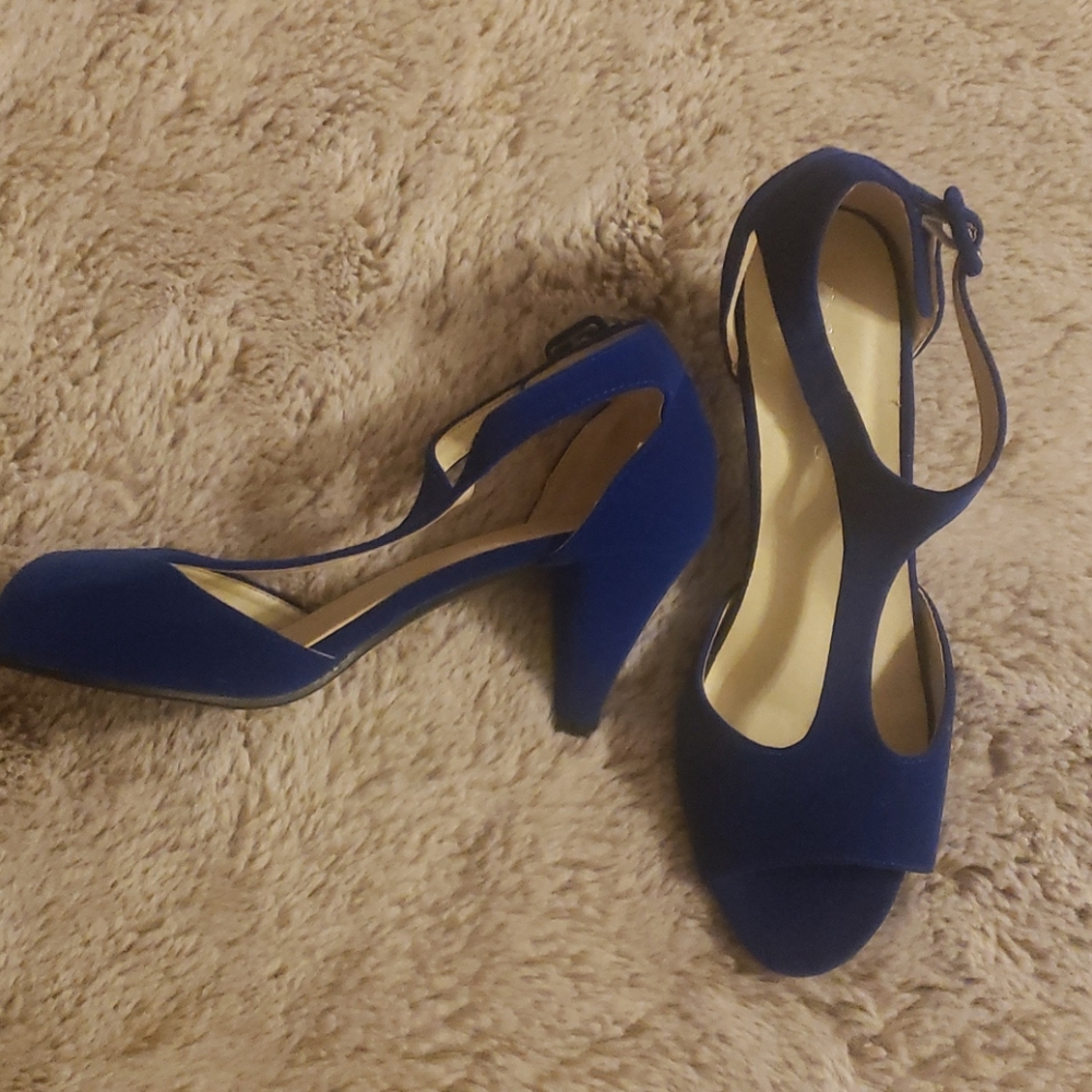 Blue Strappy Heels